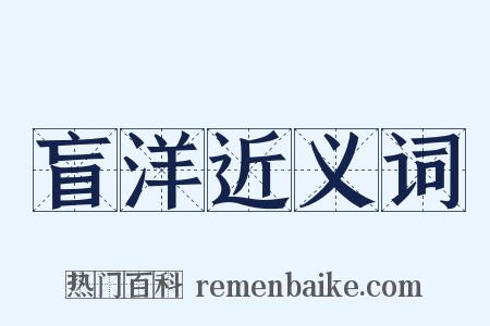 盲洋近义词是什么意思的图片